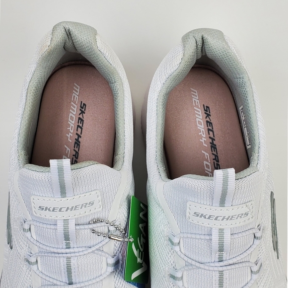 NWT Skechers summits artistry chic slip on sneakers white silver lightweight - Picture 9 of 12